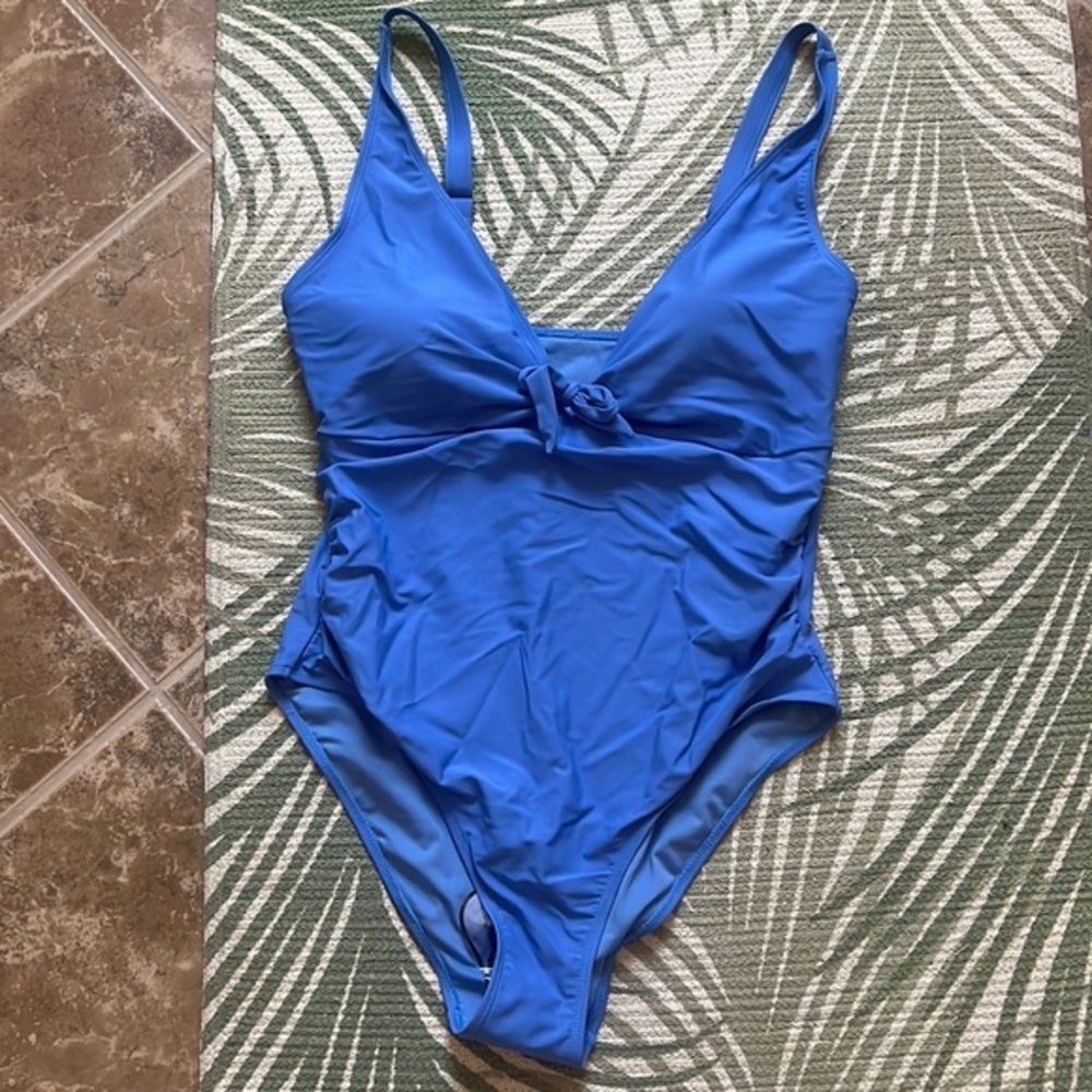 NWT Nicole Miller Blue One Piece Swimsuit Swimwear